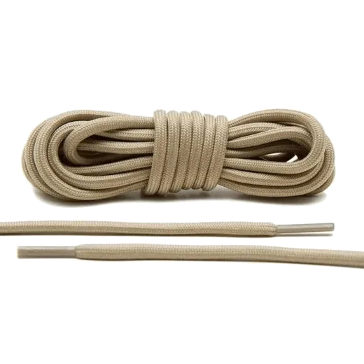 Jasnobrązowe okrągłe sznurowadła do sneakersów. Sznurowadła do Adidas Yeezy boots. Sznurówki do butów do biegania, sznury, lace, laces. Custom, customizacja. Rzemyki, rzemienie. Sznurófki. Sznuruwki. Jasnobrązowe sznurówki Lacelab. Jasnobrązowe sznurowadła Lace lab.