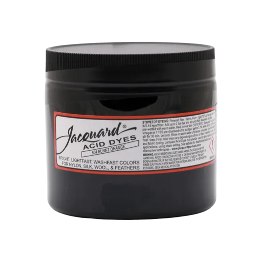 JACQUARD Acid Dye 8oz #604 BURNT ORANGE / CIEMNOPOMARAŃCZOWY barwnik kwasowy do wełny, jedwabiu i piór
