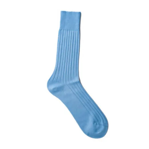 VICCEL / CELCHUK Socks Solid Sky Blue Cotton - Luksusowe skarpetki