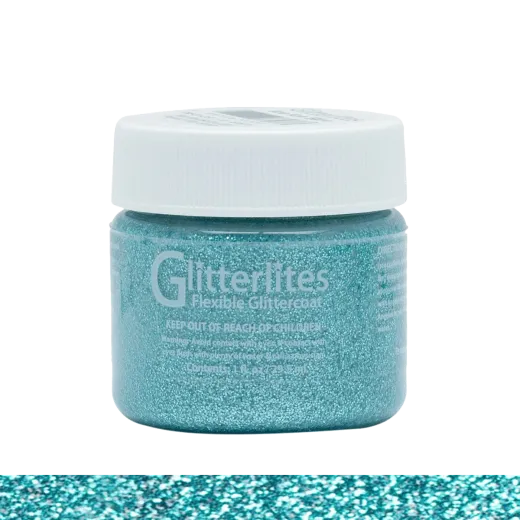 Niebieska akrylowa brokatowa farba do customizacji i rękodzieła. Farby z brokatem do butów, jeansu, ubrań, skór, tkanin. 