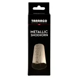 Metalowa łyżka do butów TARRAGO, mała, podróżna z wytłoczonym logo. (Metallic Shoehorn)