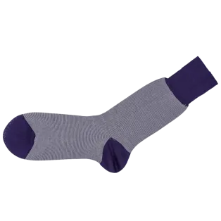 VICCEL Socks Striped Purple / White