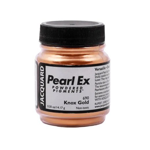 JACQUARD Pearl EX Powdered Metallic Pigments 0.5oz #690 KNOX GOLD / Złote metaliczne i perłowe pigmenty w proszku do rękodzieła