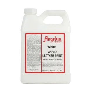 ANGELUS Acrylic Leather Paint 1-Quart WHITE / BIAŁA farba akrylowa do malowania Sneakersów i Jeansu