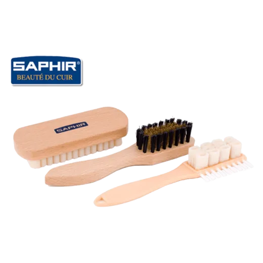 SAPHIR BDC Set Brushes Suede & Nubuck / Zestaw szczotek do zamszu i nubuku
