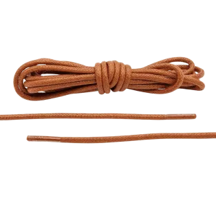 LACE LAB Waxed Shoe Laces 2.5mm Brown / Brązowe okrągłe woskowane sznurowadła do butów
