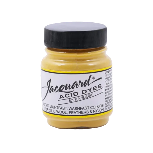 JACQUARD Acid Dye 0.5oz #601 SUN YELLOW / SŁONECZNO ŻÓŁTY barwnik kwasowy do wełny, jedwabiu i piór