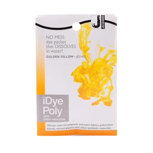 JACQUARD iDye Poly 0.49oz #1455 GOLDEN YELLOW / ZŁOTOŻÓŁTY barwnik do poliestru, nylonu, tkanin syntetycznych i tworzyw sztucznych