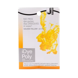 JACQUARD iDye Poly 0.49oz #1455 GOLDEN YELLOW / ZŁOTOŻÓŁTY barwnik do poliestru, nylonu, tkanin syntetycznych i tworzyw sztucznych