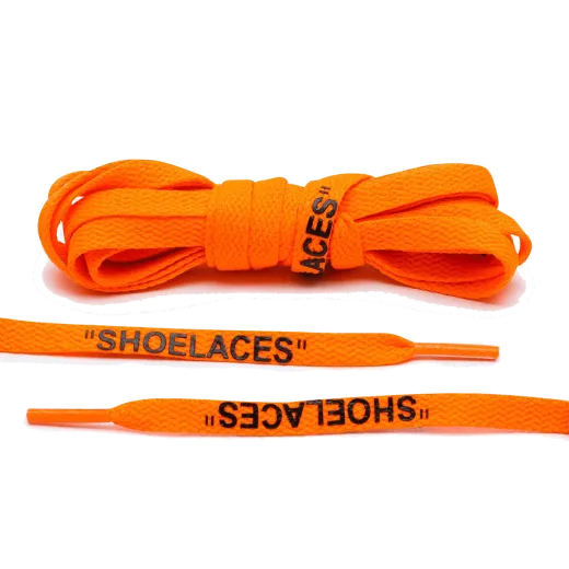 Neonowe pomarańczowo czarne sznurowadła Lace Lab. Sznurówki do customizacji sneakersów - nike, off-white