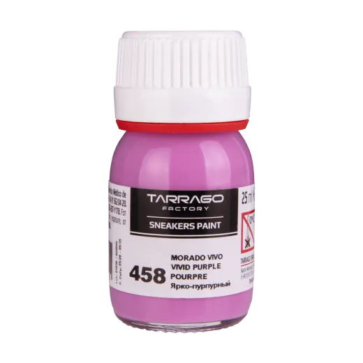 Purpurowa farba do rękodzieła. Custom tarrago sneakers paint mixing colors. Do malowania butów, skór, jeansu, tkanin, tekstyliów.