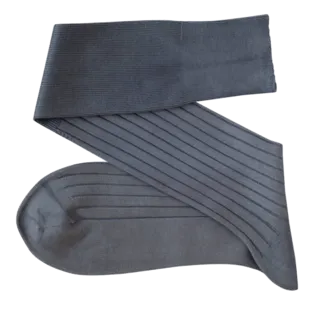 VICCEL / CELCHUK Knee Socks Elastane Cotton Gray - Luksusowe podkolanówki