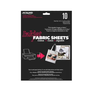 JACQUARD INKJET Fabric Cotton 10pcs set / Zestaw 10 arkuszy tkaniny bawełnianej do druku atramentowego