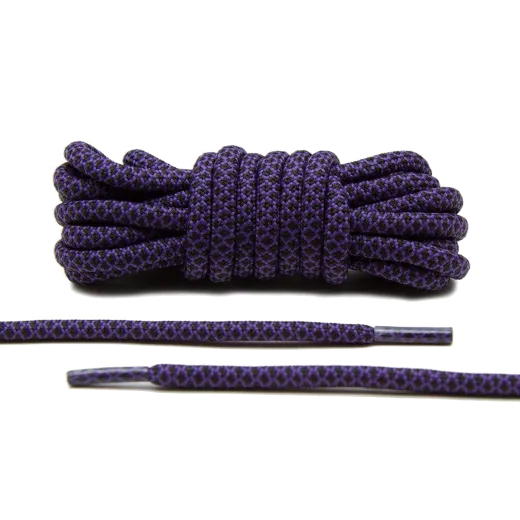Fioletowo czarne okrągłe sznurowadła stworzone do popularnych modeli Adidas Yeezy 350 Boost czy Adidas NMD Fioletowo czarne okrągłe sznurowadła stworzone do popularnych modeli Adidas Yeezy 350 Boost czy Adidas NMD
