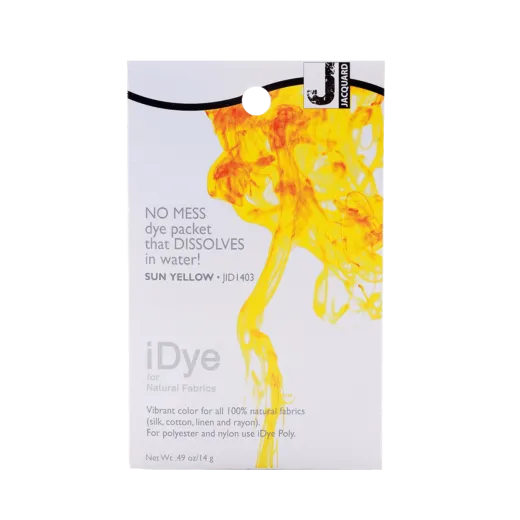 JACQUARD iDye for Natural Fabrics 0.49oz #1403 SUN YELLOW / SŁONECZNO ŻÓŁTY barwnik do farbowania tkanin naturalnych - bawełny, lnu, jedwabiu