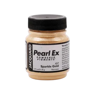 JACQUARD Pearl EX Powdered Metallic Pigments 0.75oz #657 SPARKLE GOLD / Błyszczące złote metaliczne i perłowe pigmenty w proszku do rękodzieła