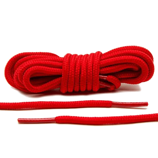 Okrągłe czerwone sznurowadła, idealne do nike jordan 11