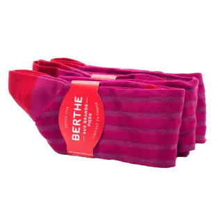 BERTHE W Knee Socks Silk Rose - Luksusowe podkolanówki