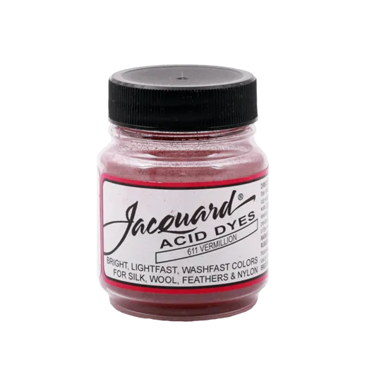 JACQUARD Acid Dye 0.5oz #611 VERMILLION / CYNOBER barwnik kwasowy do wełny, jedwabiu i piór