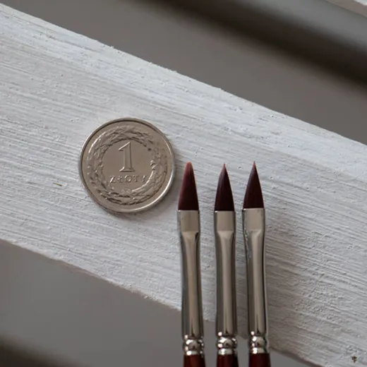 ELCO Brush Filbert Synthetic 02 / Pędzelek koci język z syntetycznym włosiem do farb i barwników