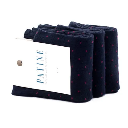 PATINE Socks PAKO01-0407 / Granatowe skarpety w kropki