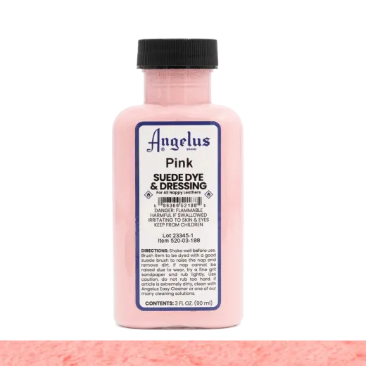 Różowy barwnik do zamszu i nubuku, którym nie tylko odnowisz kolor swoich butów, ale i zmienisz ich odcień z jasnego na ciemniejszy