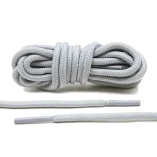 LACE LAB XI Rope Laces 6mm Light Grey - Jasnoszare okrągłe sznurówki do butów