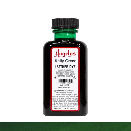 Zielona farba do skór na bazie alkoholu angelus leather dye 3oz kelly green Zielona farba do skór na bazie alkoholu angelus leather dye 3oz kelly green