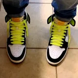 Zielone sznurowadła płaskie do butów Air Jordan. Sznurówki do customizacji sneakersów - nike, off-white