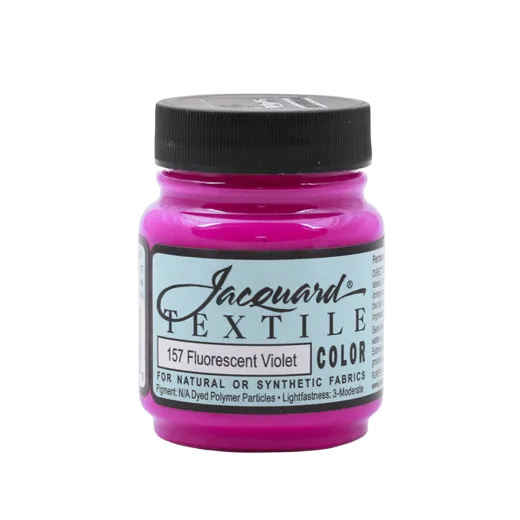JACQUARD Textile Color Fluorescent Paint 2.25oz #157 VIOLET / Fioletowa fluorescencyjna farba akrylowa do tekstyliów