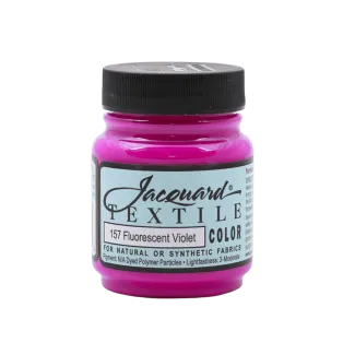 JACQUARD Textile Color Fluorescent Paint 2.25oz #157 VIOLET / Fioletowa fluorescencyjna farba akrylowa do tekstyliów
