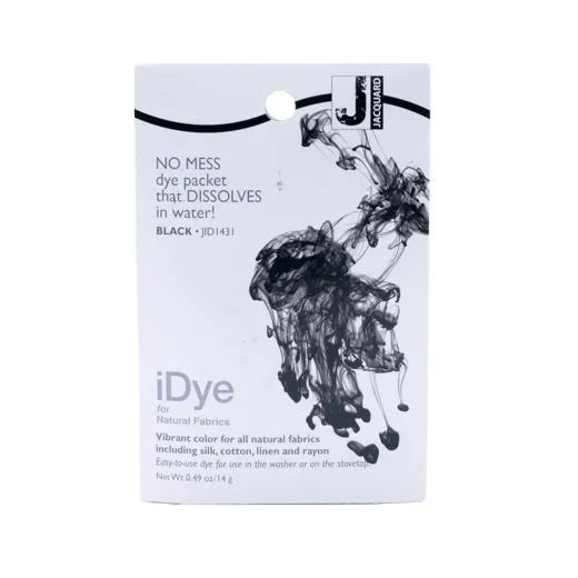 JACQUARD iDye for Natural Fabrics 0.49oz #1431 BLACK / CZARNY barwnik do farbowania tkanin naturalnych - bawełny, lnu, jedwabiu