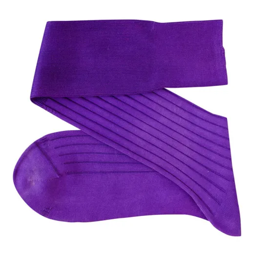 VICCEL / CELCHUK Socks Solid Purple Cotton - Luksusowe skarpetki