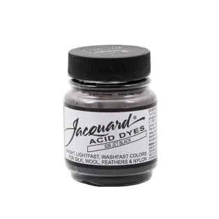 JACQUARD Acid Dye 0.5oz #639 JET BLACK / GŁĘBOKOCZARNY barwnik kwasowy do wełny, jedwabiu i piór