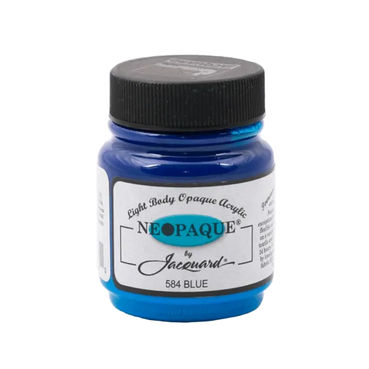 JACQUARD Neopaque Paint 2.25oz #584 BLUE / NIEBIESKA mocnokryjąca farba akrylowa do ubrań, butów i rękodzieła