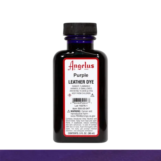 Purpurowa farba do skór na bazie alkoholu angelus leather dye 3oz purple