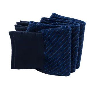 PATINE Socks Diagonal Navy Blue / Royal Blue - Luksusowe skarpety