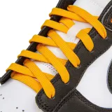 Złote sznurowadła płaskie Lace Lab. Sznurówki do customizacji sneakersów Jordan, Nike, Air Jordan 1, Retro High, Obsidain