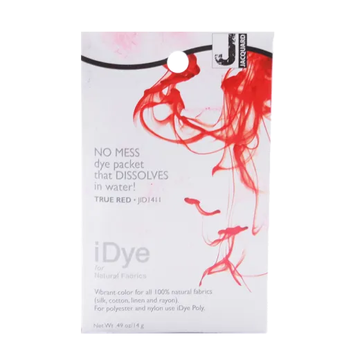 JACQUARD iDye for Natural Fabrics 0.49oz #1411 TRUE RED / PRAWDZIWY CZERWONY barwnik do farbowania tkanin naturalnych - bawełny, lnu, jedwabiu