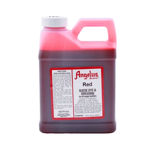 ANGELUS Suede Dye & Dressing 1-Pint #064 RED / CZERWONY barwnik do zamszu i nubuku