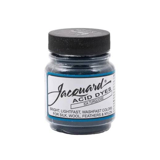 JACQUARD Acid Dye 0.5oz #624 TURQUOISE / TURKUSOWY barwnik kwasowy do wełny, jedwabiu i piór