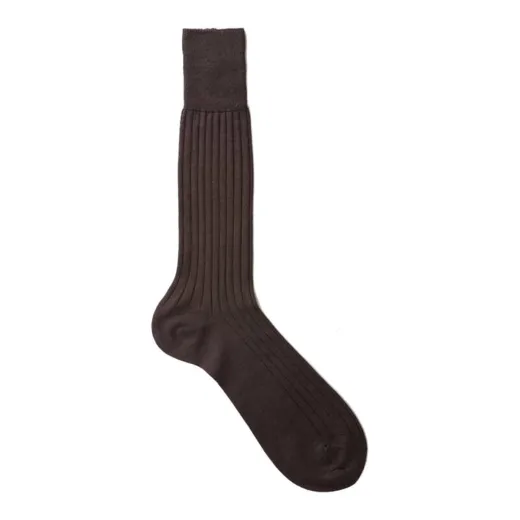 VICCEL / CELCHUK Socks Brown Wool Silk - Luksusowe skarpety