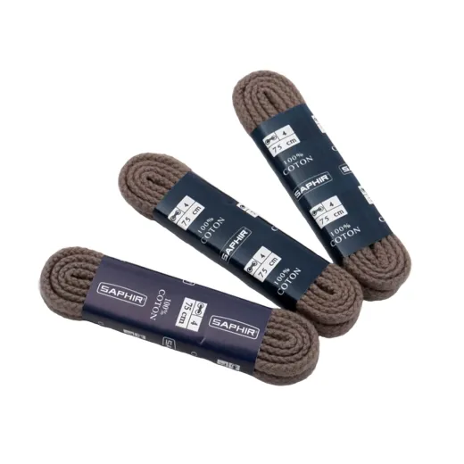 szare okrągłe sznurowadła saphir bdc laces cord 3mm otter
