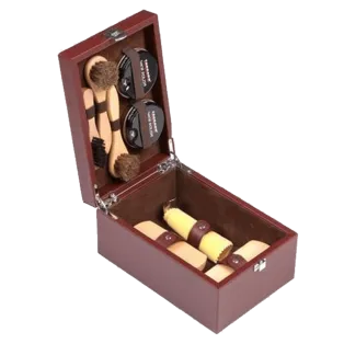TARRAGO Box Leather Care Brown / Skrzynka z akcesoriami i kosmetykami do obuwia