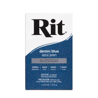 RIT DYE All-Purpose Powder Dye 1.125oz DENIM BLUE / DŻINSOWY NIEBIESKI uniwersalny barwnik w proszku do tkanin i innych powierzchni