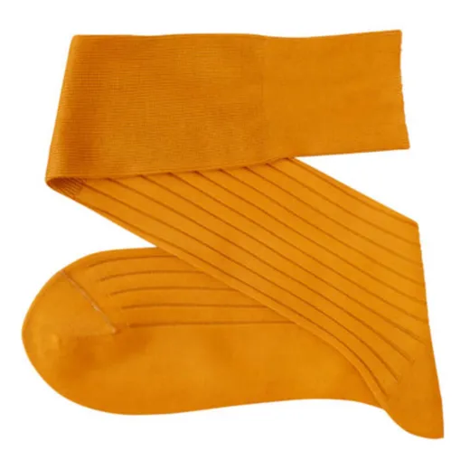 VICCEL / CELCHUK Knee Socks Solid Golden Cotton - Luksusowe podkolanówki