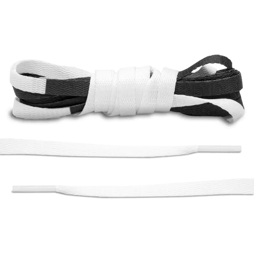 Biało czarne sznurowadła płaskie do butów Air Jordan. Sznurówki do customizacji sneakersów - nike, off-white