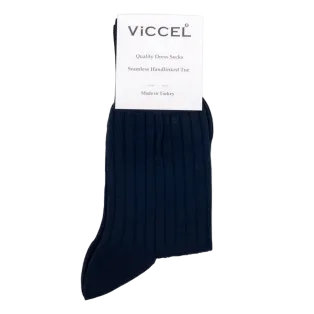 VICCEL / CELCHUK Socks Elastane Cotton Navy Blue - Luksusowe skarpety