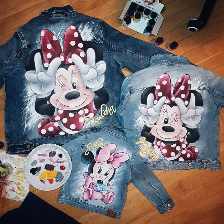 Custom Jeans Mickey Mouse by @cyganart