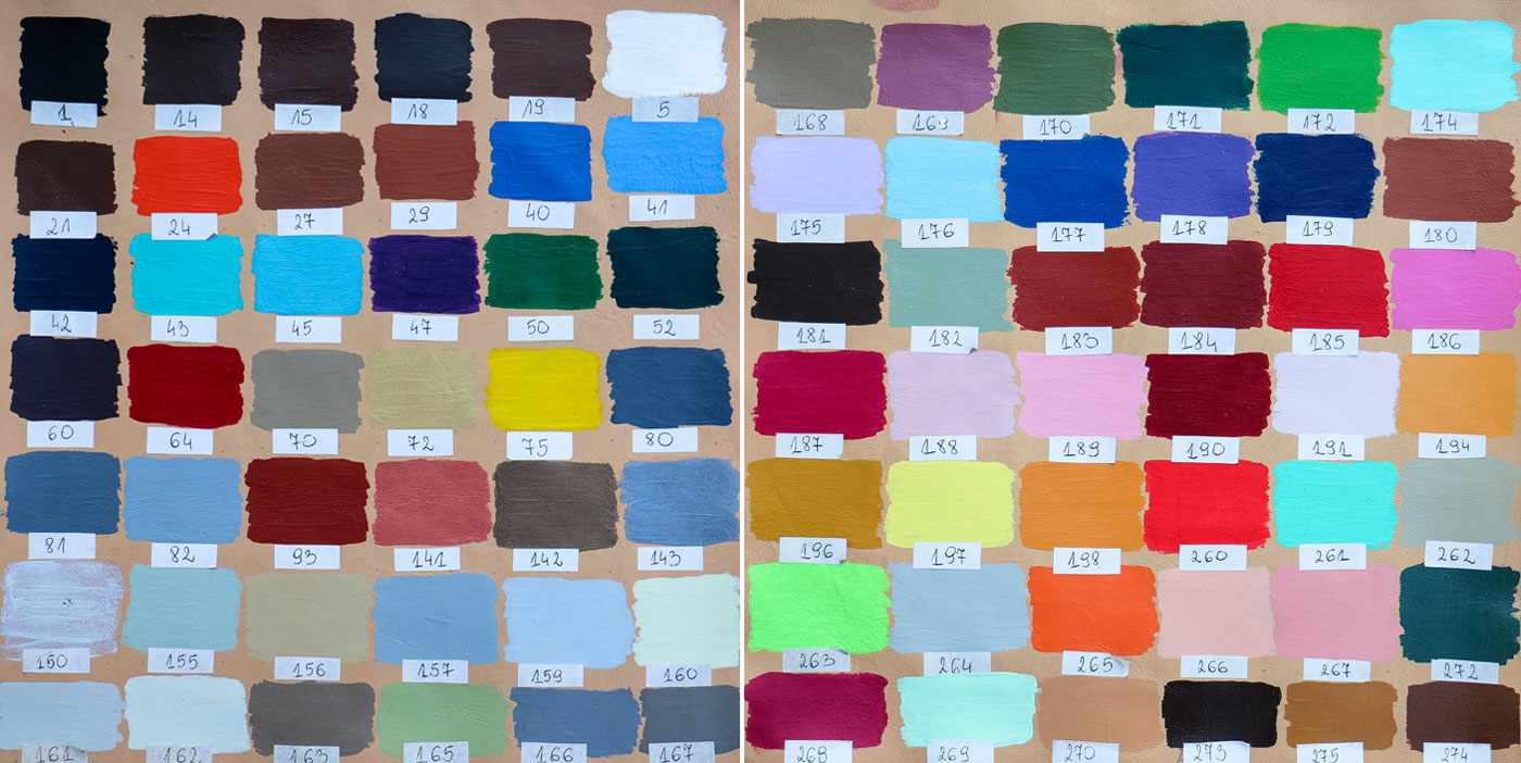 Próbnik kolorów farb do customizacji sneakersów i jeansu Angelus Acrylic Paint